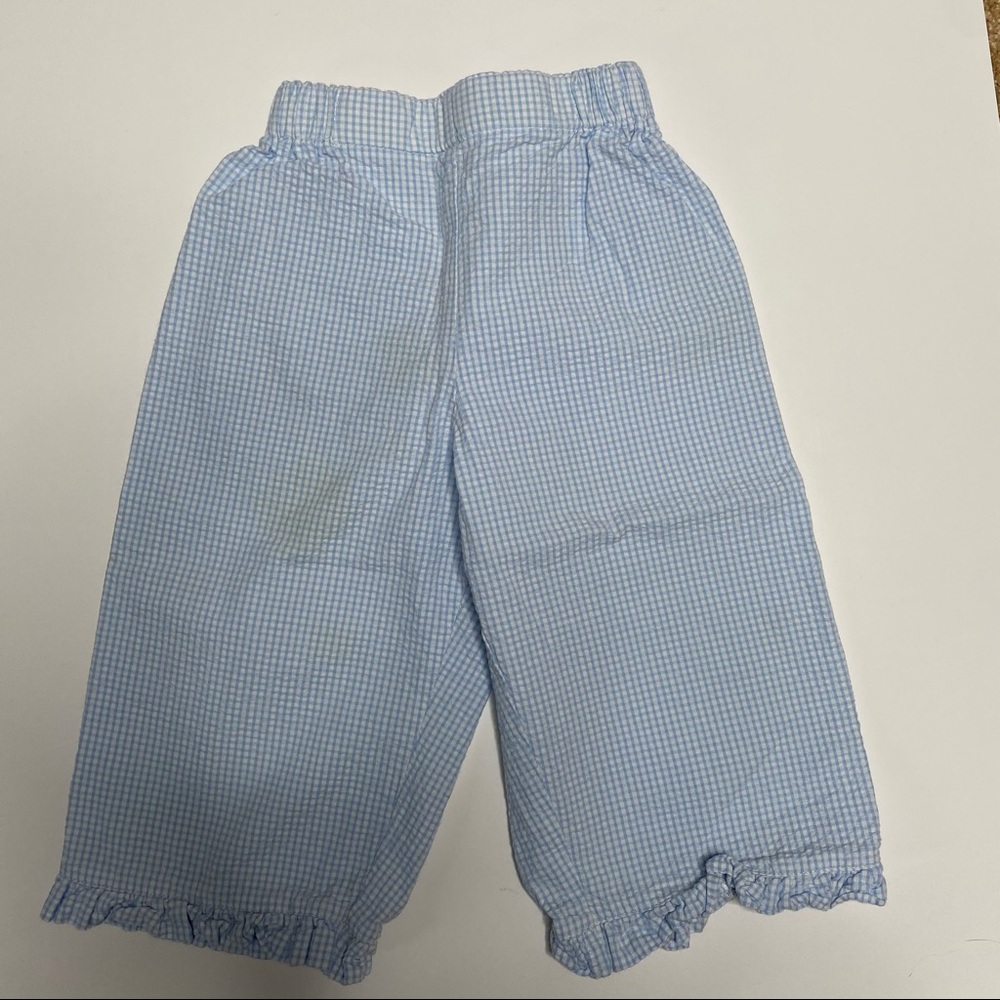 Bella Bliss Blue & White Seersucker Bloomer Pants